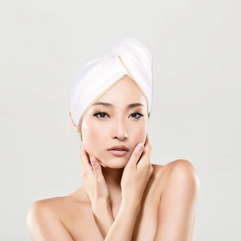 

2pcs Hair Fast Drying Cap Coral Fleece Bath Cap Absorbent Shower Cap Hair Bathroom Accessory Travel Supplies for Women Home Girl