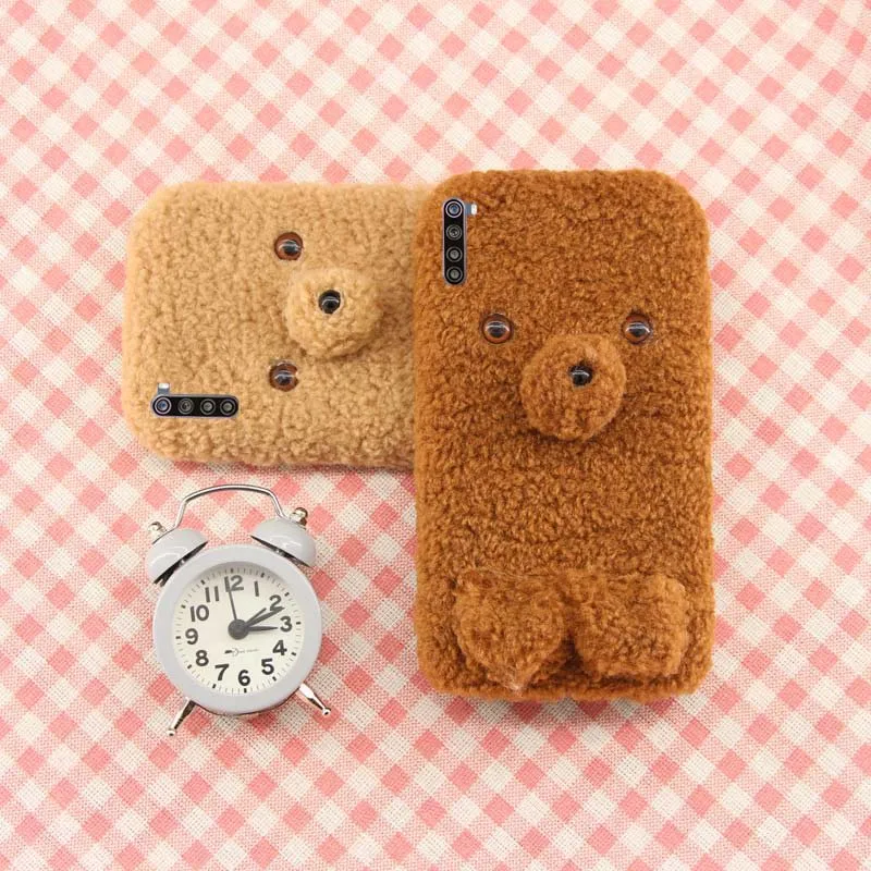 

Redmi Note 8 Case Cute Plush Bear Warm Silicon Soft Back Cover For Xiaomi Redmi Note 8 Fashion Shockproof Phone Protection Cases