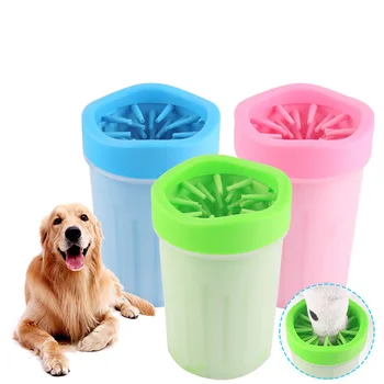 

Dog Paw Cleaner Cup Soft Silicone Combs Portable Outdoor Pet Foot Washer Cup Paw Clean Brush Quickly Wash Foot Cleaning Bucket
