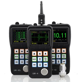 

UM-4 Digital Ultrasonic Metal Steel Thickness Gauge Color Screen A-Scan Snapshot 0.60mm to 508mm 10000 Data Logger