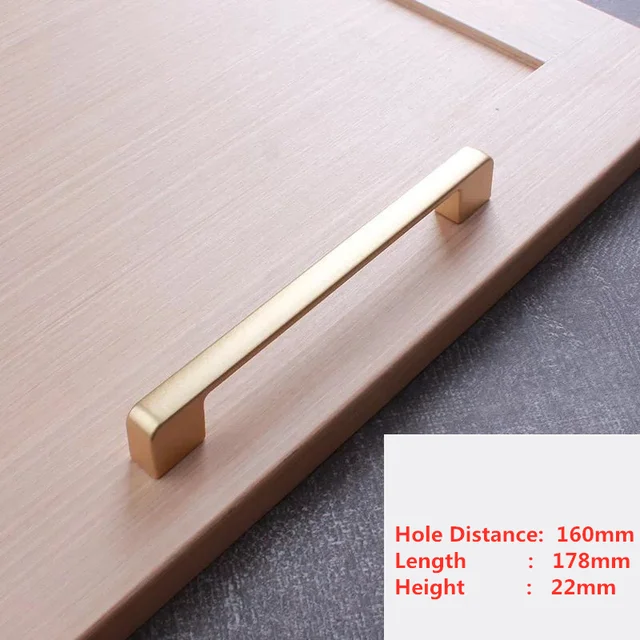 Handles Drawer Cabinet Furniture Kitchen Handles for Cabinet Knob Door Drawer Furniture Kitchen Pearl Golden Simplicity Hardware A9-160