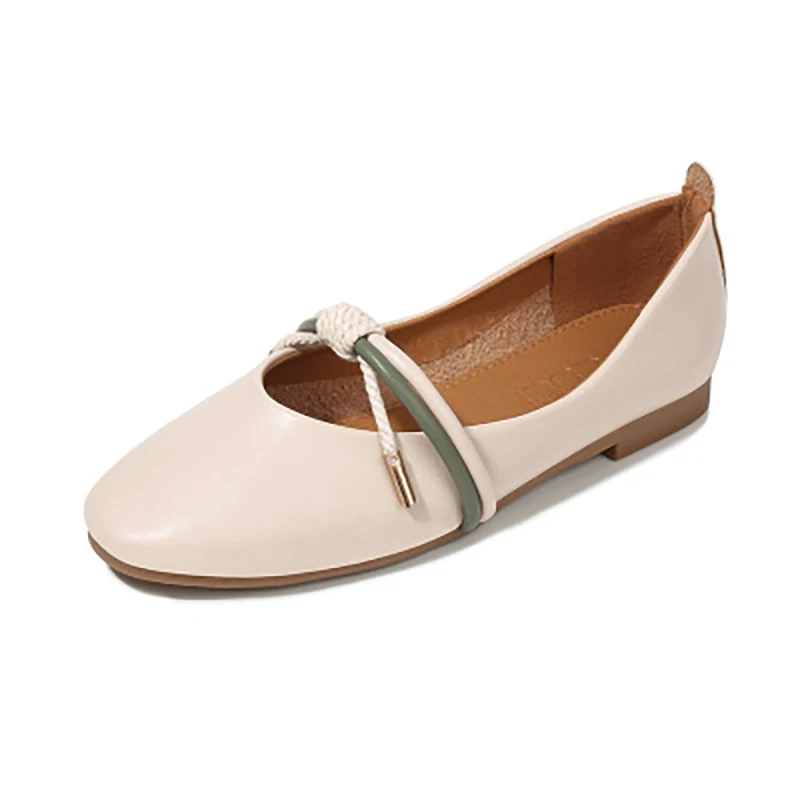 

BWB Fashion Spring And Autumn Women Shoes Genuine Leather Loafers Women Casual Shoes Soft Comfortable Shoes Women Flats