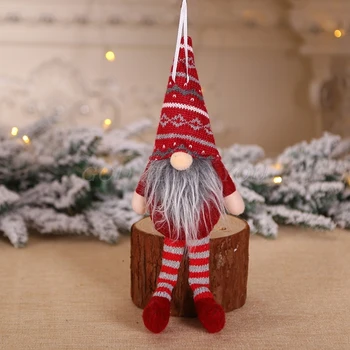 

Christmas Faceless Gnome Santa Xmas Tree Hanging Ornament Doll Decoration For Home Pendant Gifts Drop Ornaments Party Supplies