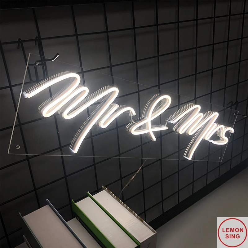 Свадебная неоновая вывеска Mr &amp Mrs USB неоновый подарок для помолвки свадебный