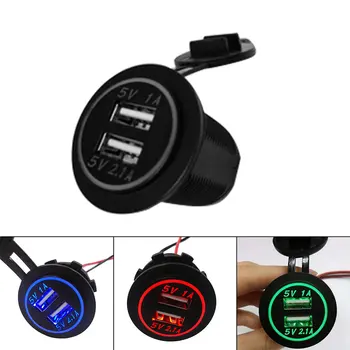 

New 12V-24V 2.0A Cigarette Lighter Socket Splitter 2 Port USB Car Charger Adaptor