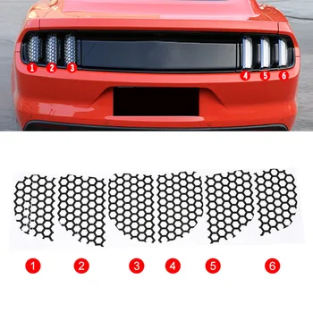 

Car Exterior Rear Tail light Lamp Honeycomb Cover Decoration Stickers for Ford Mustang 2015 Up Car Accessories Styling