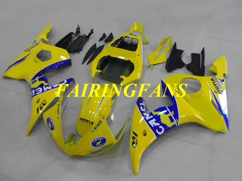 Комплект обтекателей под давлением для YAMAHA YZFR6 03 04 05 YZF R6 2003 2004 2005 YZF600 ABS Желтый