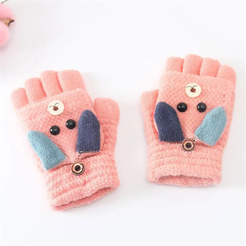 Wecute/ г. Новые модные детские теплые перчатки зимние милые Мультяшные кашемировые вязаные перчатки для студентов от 6 до 12 лет
