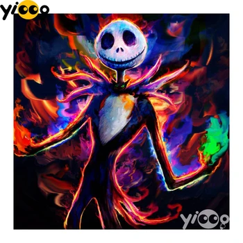 

Full Square/round Drill Diamond Painting Cross stitch Halloween skull Diamond Embroidery Rhinestone mosaic Decor Gift FX0296