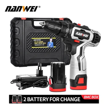 

2020 new style NANWEI 12V 18V Screwdriver Mini Lithium-Ion Battery 3/8-In new color for household