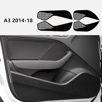 

Car Door Anti Kick Pad Protection Decals For Audi A3 Q3 Q5 Q7 Carbon Fiber Stickers Auto Interior Accessories