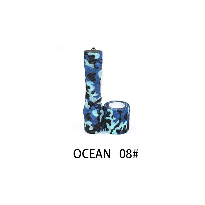 ocean 08 Камуфляжная основа 3 шт./партия военный тактический, туристический, для охоты стрельба камуфляжная самоклеющаяся лента Горячая 5 см x 4,5 м водонепроницаемый обертывание прочный - Цвет: ocean 08