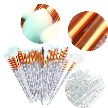 

Champagne Diamond Makeup Brushes Set For Foundation Powder Blush Eyeshadow Concealer Lip Eye Make Up Brush Cosmetics Beauty Tool