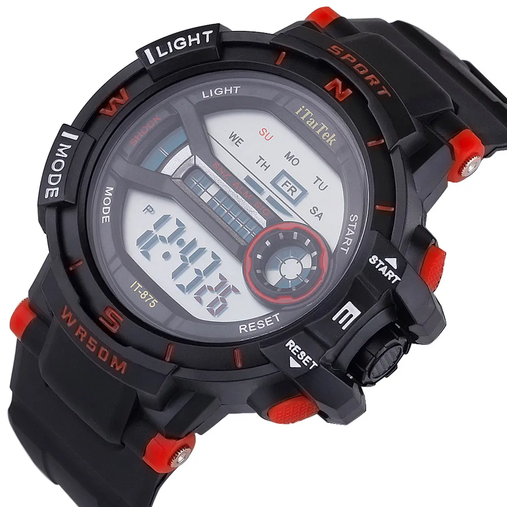 Reloj led 50 м Водонепроницаемый Для мужчин спортивные часы детские электронные часы Для мужчин спортивные часы horloges uhren herren часы, наручные часы с механизмом, digitales часы, наручные часы с механизмом