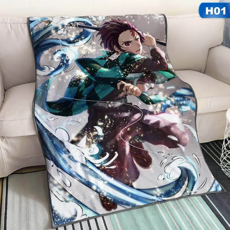 Одеяло Kimetsu No Yaiba для косплея «сделай сам», мягкий фланелевый теплый воздушный плащ, размер s 150*100 см - Цвет: 1