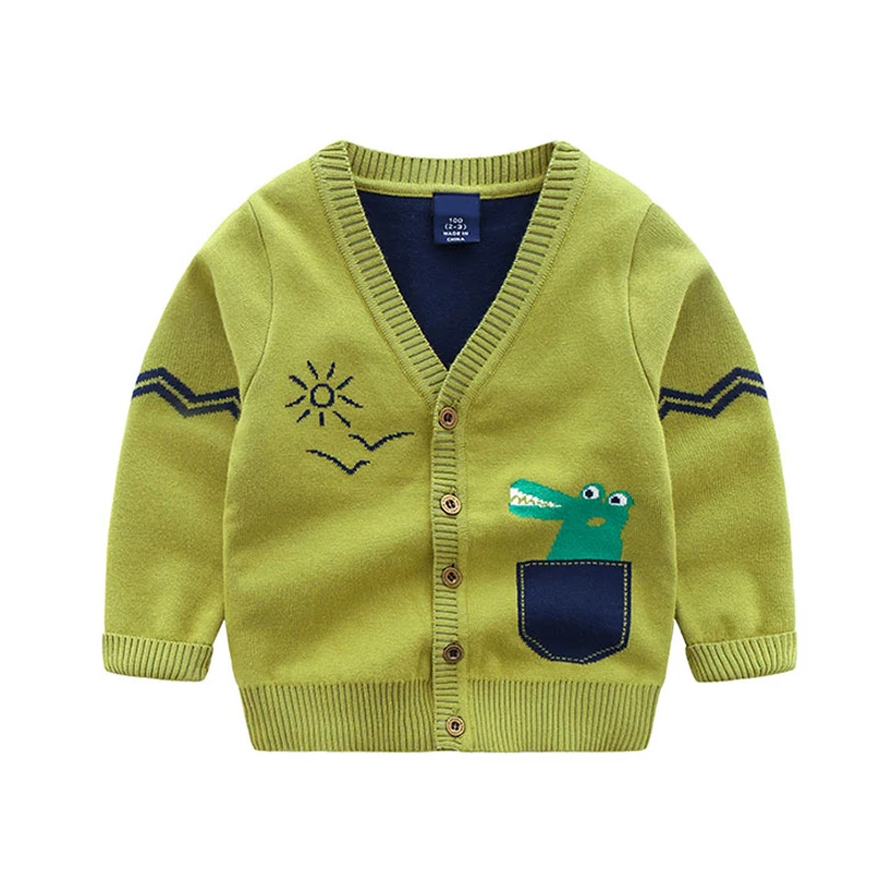 NEW Knitted Sweaters Cardigan For Boys Autumn Warm Children's School Clothing Baby Kids Cartoon Jackets Casual Coats