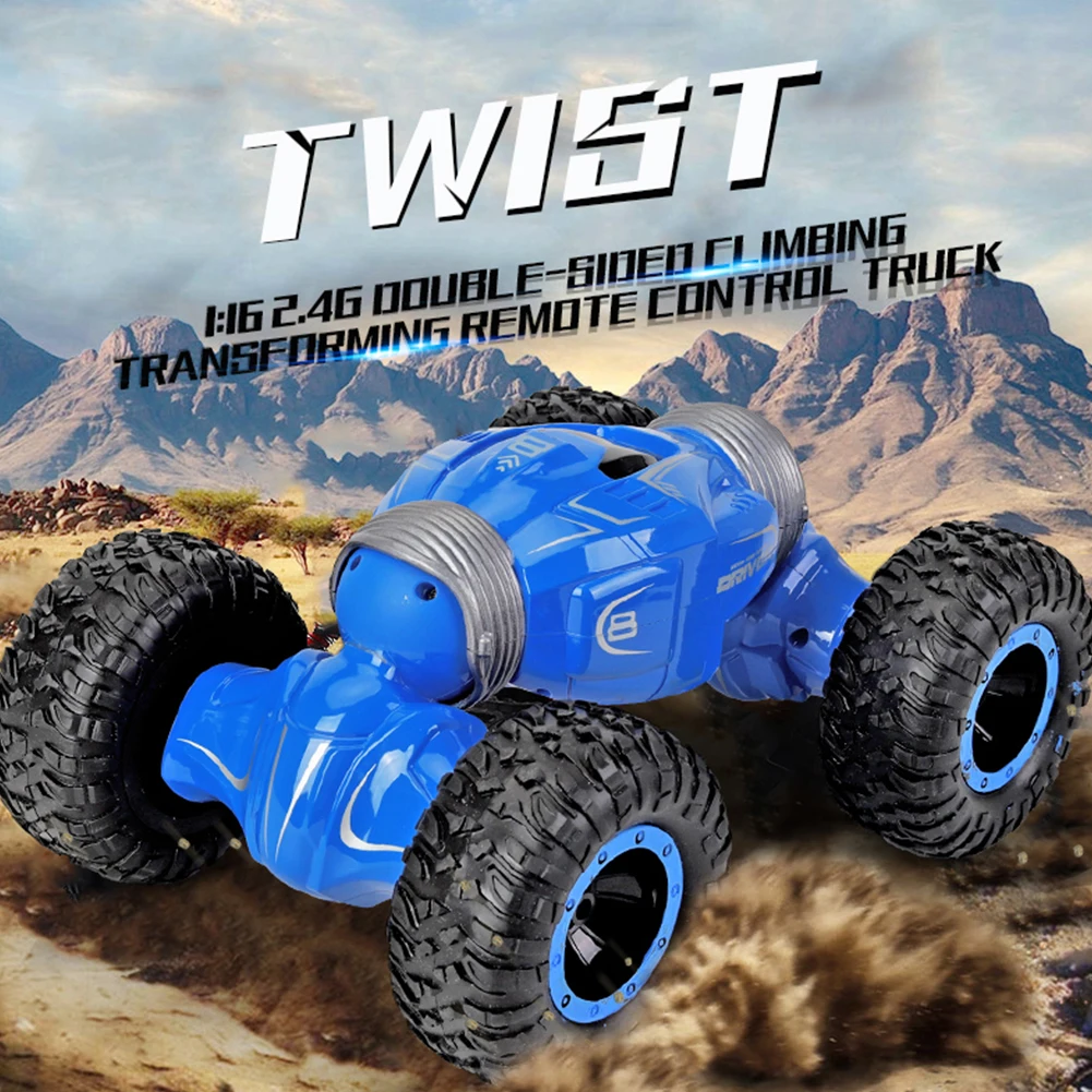 4WD 2,4 Ghz двухсторонний детский игрушечный транспорт, подарок, для всей местности, хобби, Радиоуправляемый автомобиль, портативный внедорожный багги, противоскользящий трансформируемый гусеничный автомобиль