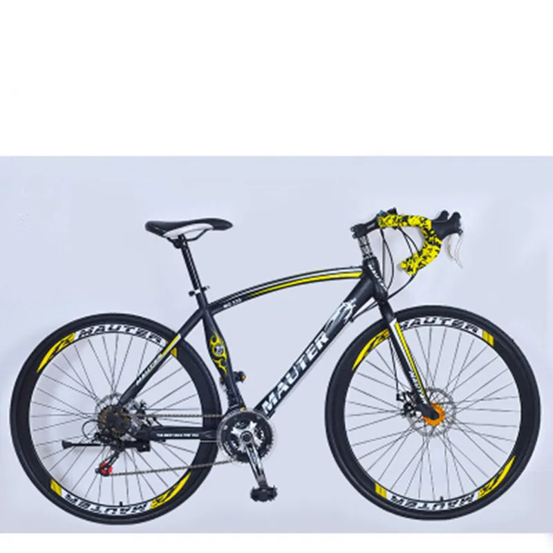 Road Bicycle Variable Speed Bisc Brake Men and Women Students Bicycle Bend Handle Racing Bike 27-inch 30 Speed Racing Bkie