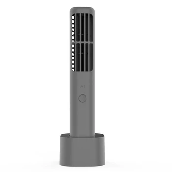 

Oscillating Tower Fan, Electric Bladeless Fan Portable Cordless Usb Charging Mini Handheld Fan Cooler No Leaf Handy Fan Black