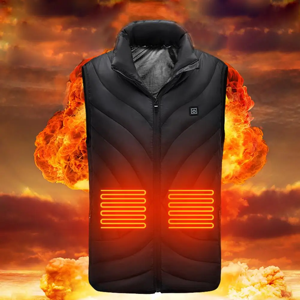 

2019 Heating Vest USB Smart Electric Down Cotton Vest Warm Heating Suit with Three Levels Temperature Control Thermal Clothing