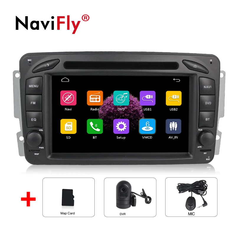 Автомобильный dvd-плеер для Mercedes Benz W203 CLK W209 W463 W208 2din 7 дюймов gps навигация Bluetooth стерео Поддержка SD USB DVR камера - Цвет: add DVR