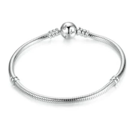 Подлинный 925 пробы серебряный браслет мультфильм мышь Moments с кристаллами браслет подходит для женщин шарик Шарм ювелирные изделия