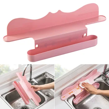 

2 In 1 Bathroom Storage Rack Practical Pool Flaps Sink Organizer Water Baffle Plastic Kitchen Home Splash Proof Multipurpose