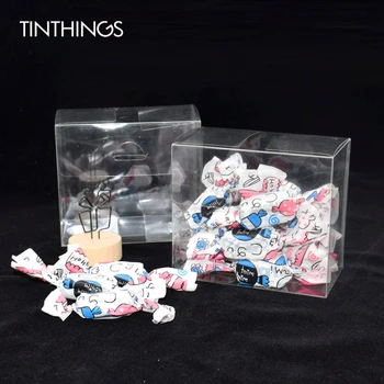 

20PCS Clear Pvc Gift Box Packaging Storage Transparent Candy Box Plastic Snacks Chocolate Cookies Boxes Birthday Wedding Favor