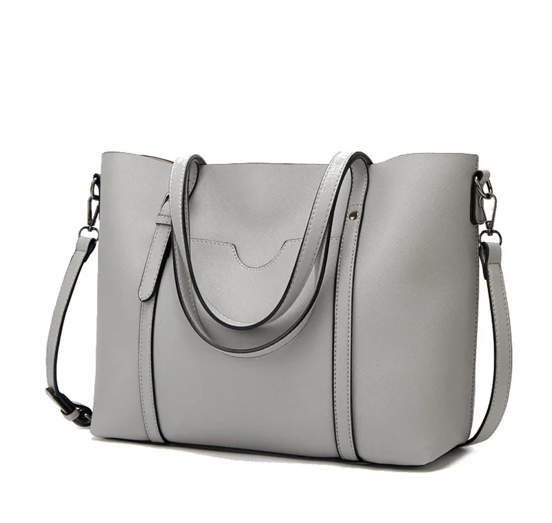 FUNMARDI Новое поступление большая женская сумка простая дизайнерская сумка женская сумка через плечо из искусственной кожи сумка-мессенджер одноцветная Сумка-тоут WLHB2014
