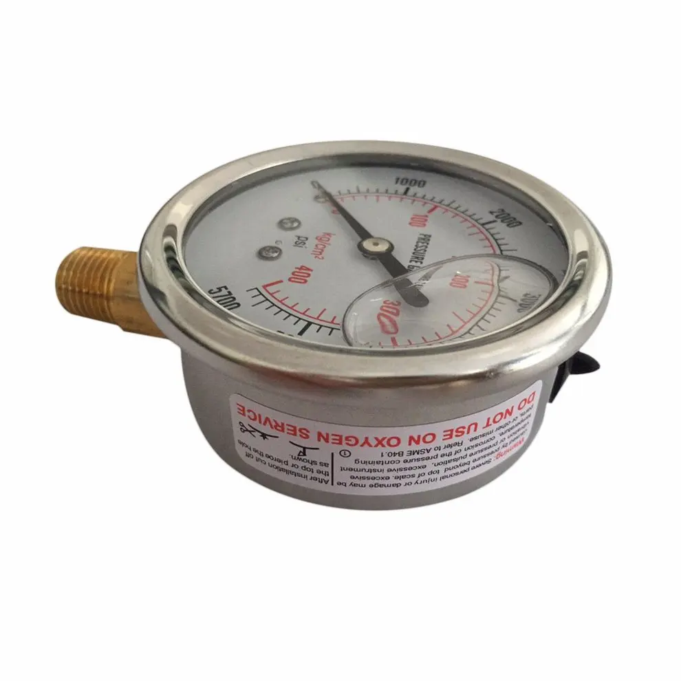 Гидравлический манометр 0-3500PSI 0-5000PSI США нить
