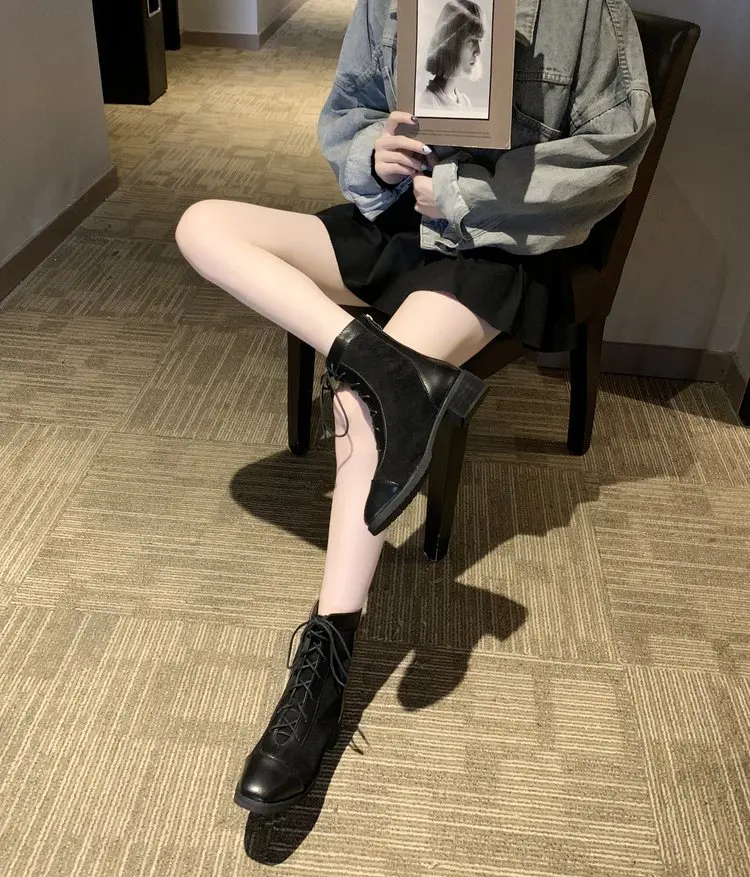 autumn fashion Korean version with thick high heel fashion female boots increased to keep warm and breathable women's shoes