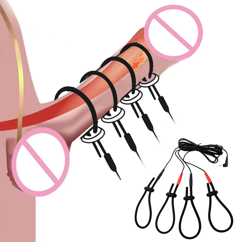 Electric Shock Silicone Penis Ring,Penis Electro Stimulate Massage Cock Ring,Penis Extender Enlargement Ring,SM Sex Tool For Men