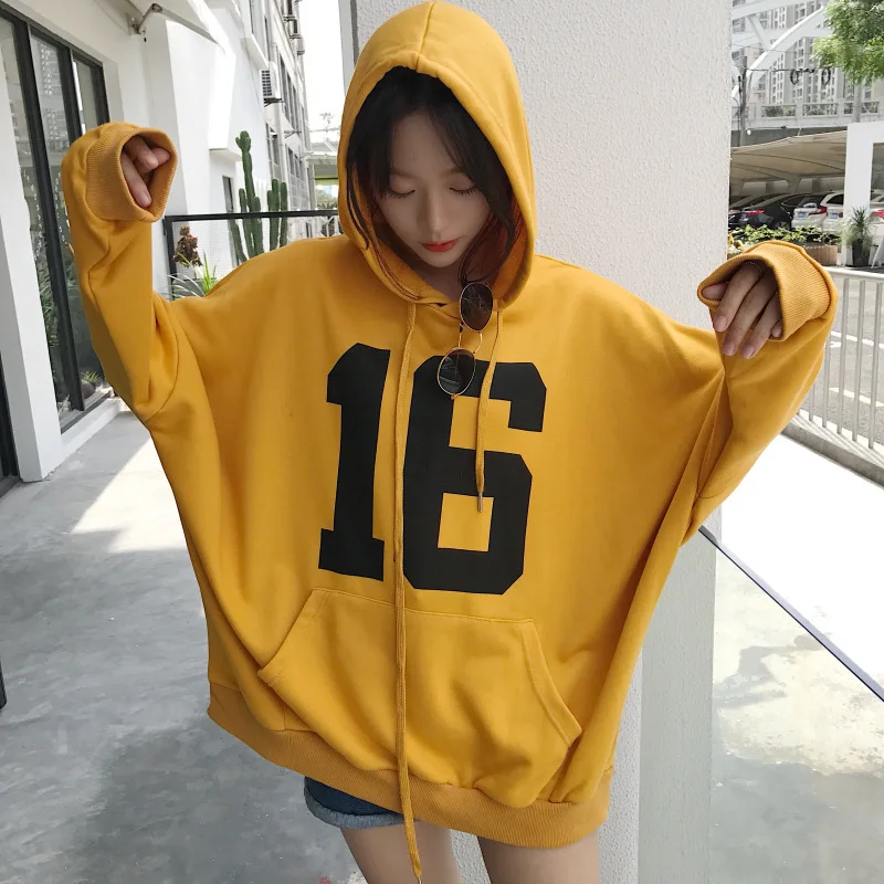 Южная Корея Ulzzang Harajuku ветер BF Осень корейский стиль мода Свободный-Fit универсальная Толстовка Hong Kong вкус шикарное пальто женщин