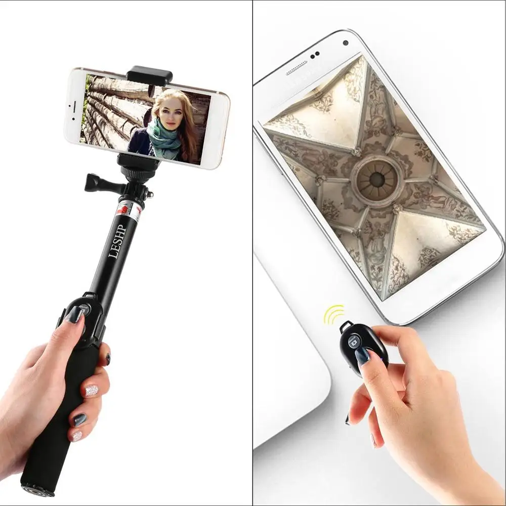 Беспроводные селфи-палки, автомобильный держатель для iPhone 6/6 Plus/5, для смартфонов на Android, выдвижной монопод с регулируемыми углами