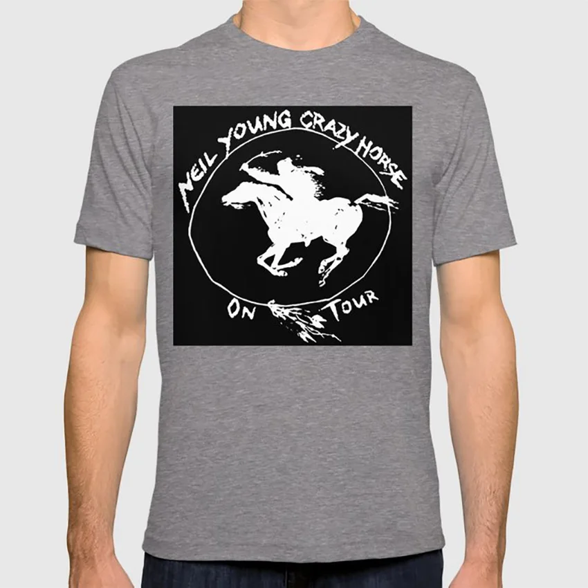 Neil young crazy horse on tour черная футболка с азотом neil young