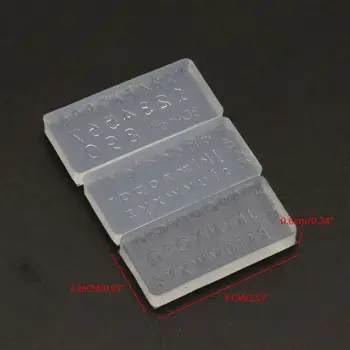

3Pcs Small Size Numbers Letters Mold Kit Alphabet Pendant UV Resin Silicone Mold X7JB