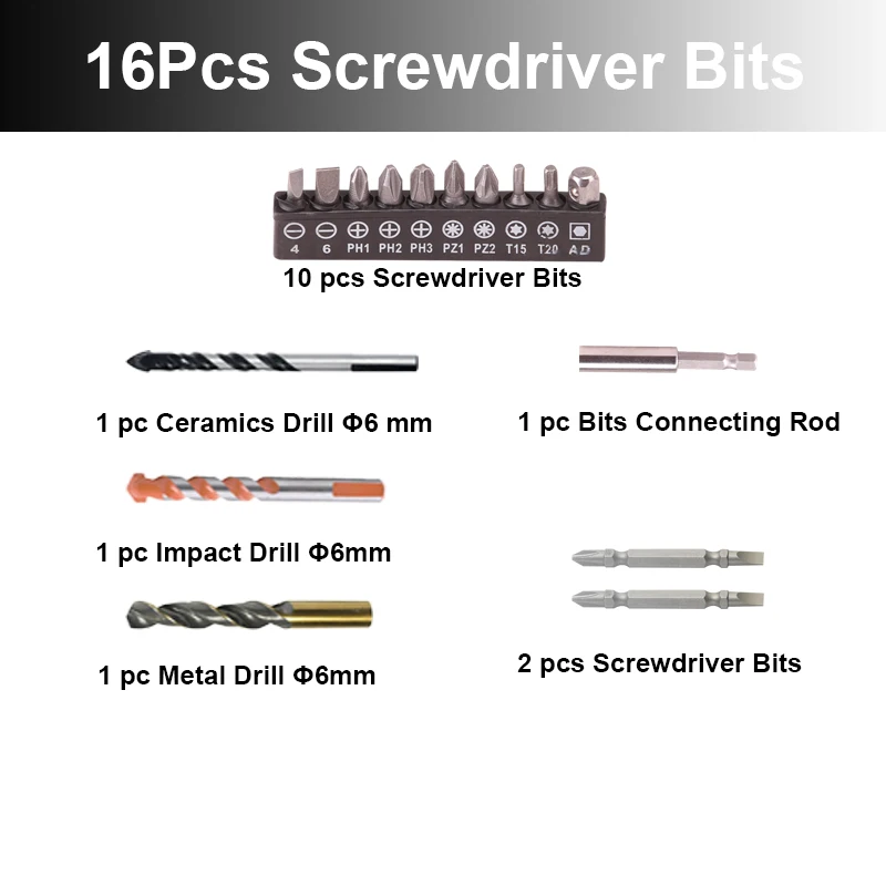 25V 48 N.m 2 Speed Hammer Drill Impact Drill Eletric Tools Impact Cordless Drill Hammer For Drilling In Steel Wood Ceramic (1)