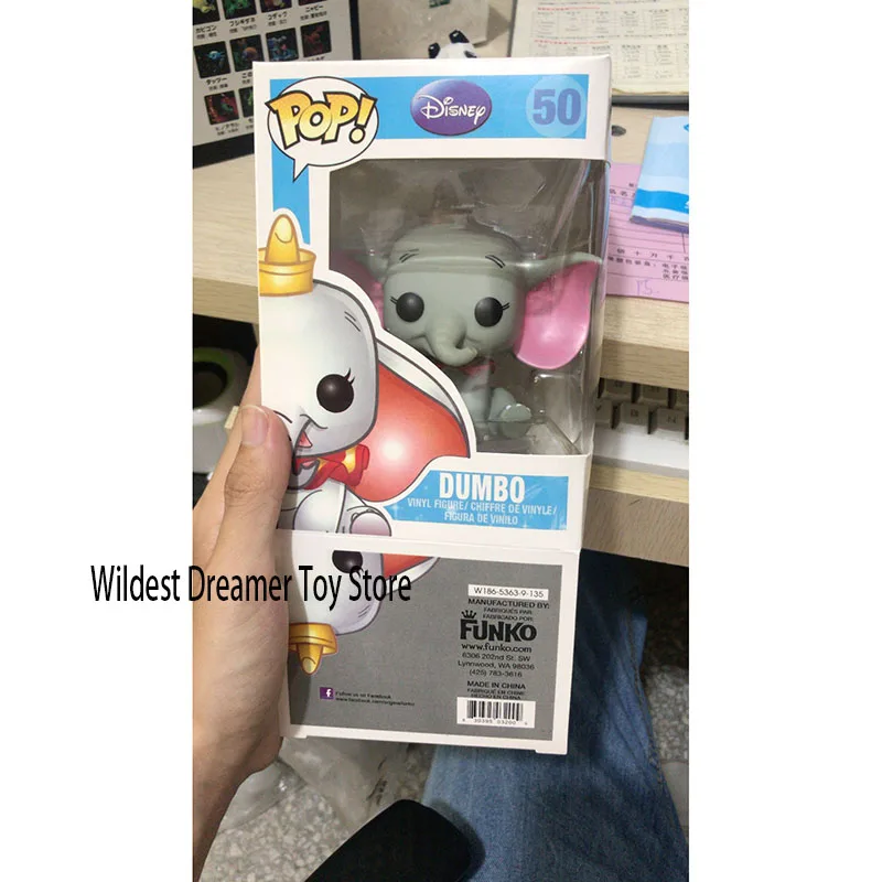 Funko поп-игрушки Dumbo figura фильм Мультфильм Аниме фигурки виниловые фигурки Коллекция Модель виниловые куклы с коробкой