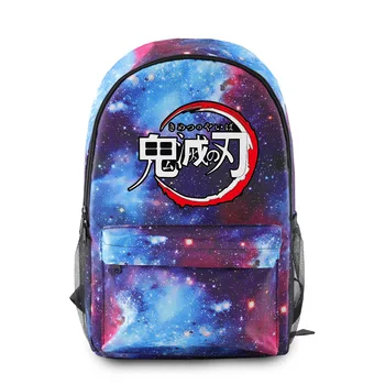 

Anime Demon Slayer Kimetsuno Yaiba Backpack Nylon For Teenager High Quality Girl&Boys School Bag Big Capacity Fashion Knapsack