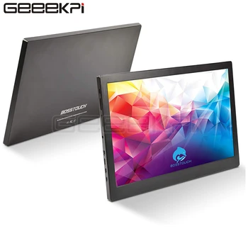 

GeeekPi 15.6-inch 1920×1080 Portable Touchscreen Monitor Full HD IPS 60Hz Gaming Monitor Smart Case 2xUSB -Type-C/Mini HDMI&DP