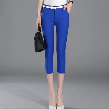 

2019 new high quality women's casual pants solid pants 25-36