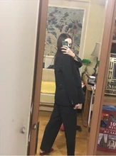 Pants Women Clothing Office-Suit Korean-Trousers Classic Harajuku Yitimoky High-Waist