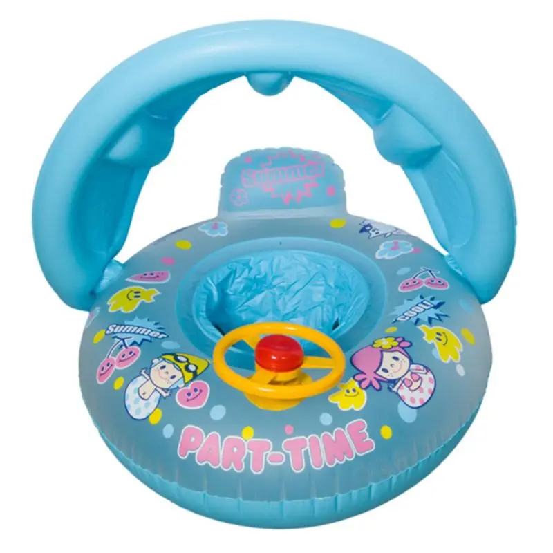 

Baby Kids Summer Swimming Ring Inflatable Yacht Seat Float Boat Swim Pool Toy