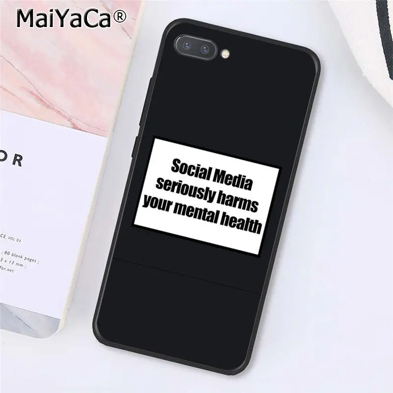 MaiYaCa соцсети сильно вредит вашему душевному здоровью чехол для телефона huawei Honor 8X9 10 20 Lite 7A 8A 5A 7C 10i 20i View 20