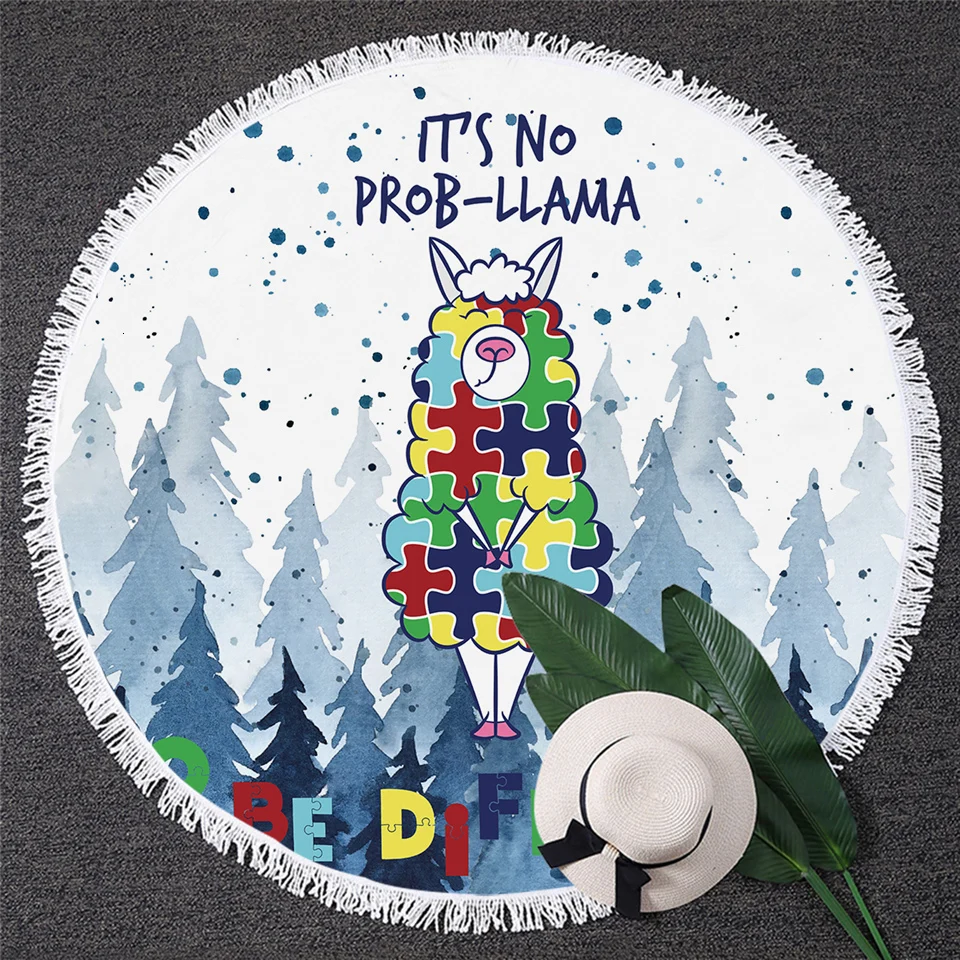 Blesslive Llama полотенце из микрофибры сосновые деревья Овцы банное полотенце пазл пляжный коврик для детей лес деревенский горы гобелен
