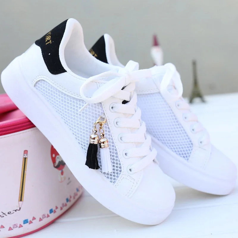 2021 New Women Vulcanized Shoes Female Casual Cushion Footwear Ladies Breathable White Platform Zapatos Girls Tenis Femme