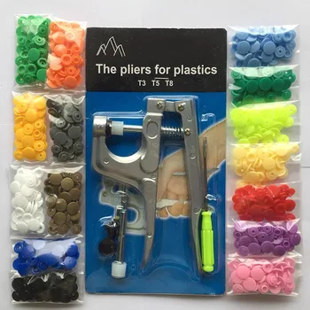

37 Snap Fastener Pliers KAM Button+150 set T5 Mix Plastic Resin Buttons 12mm Press Stud Cloth Button Press Machine Sewing Tools