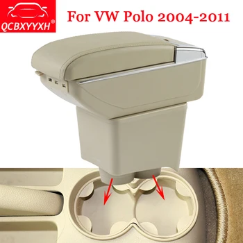 

QCBXYYXH Car Styling ABS Car Armrest Box Center Console Storage Box Holder Case For Volkswagen VW Polo 2004-2011 Car Accessories