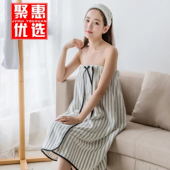 

Home Textile Towel Women Robes Bath Wearable Towel Dress Lady Fast Drying Beach Spa Magical Nightwear Logo can be customized