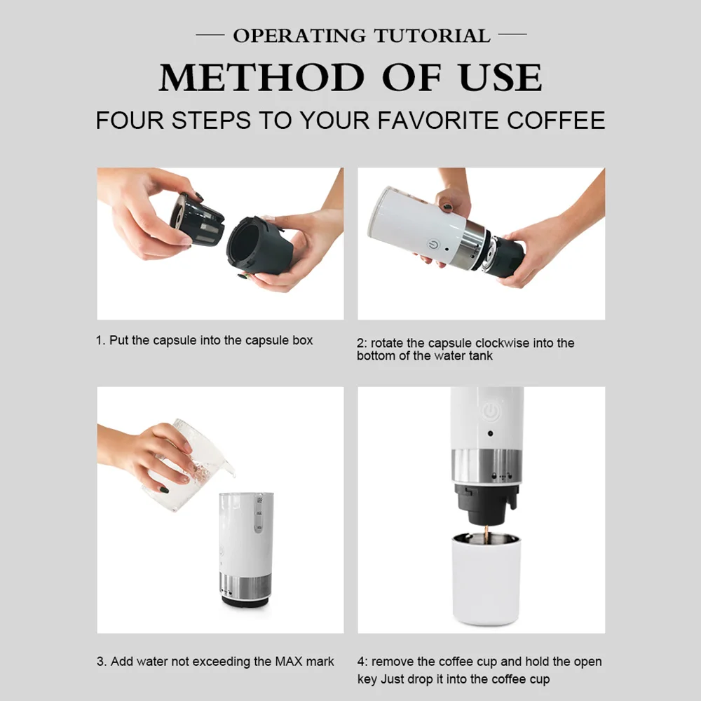 Semi-Automáticas, Máquina de Café para Viagem Doméstica, 12V